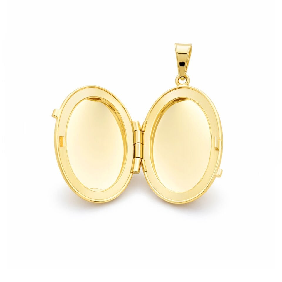 Oval Kapaklı Kolye Ucu